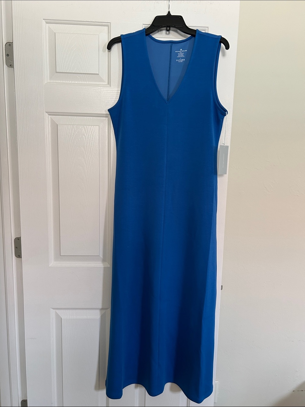 ANTONIO MELANI Sleeveless V-Neck Maxi Dress — Strong Blue